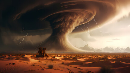 Fototapeta premium Tornado background, natural disaster concept