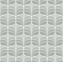 Damask organic leaves seamless pattern. Vector retro style background print. Decorative flower texture.