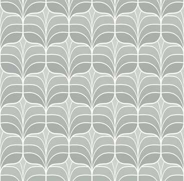 Damask organic leaves seamless pattern. Vector retro style background print. Decorative flower texture.