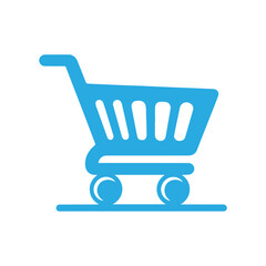 Shopping cart vector icon flat design. 