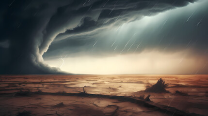 Tornado background, natural disaster concept