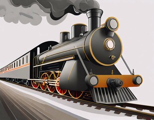 Un tableau d'une locomotive à vapeur