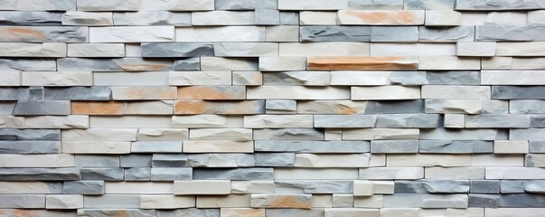 Wall made of different colored stones