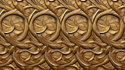golden carved wood texture