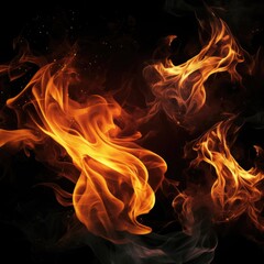 Fototapeta premium Close up texture of fire, summer heats. Generative Ai.