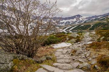 Morskie Oko trail , hike in the Tatras mountains