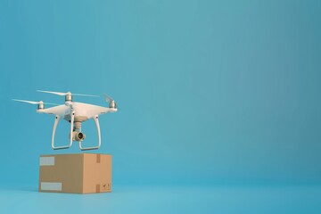 Smart package Drone Delivery bert. Box shipping virtual reality parcel economy parcel transportation. Logistic tech garden automation tutorials mobility high-tech innovations