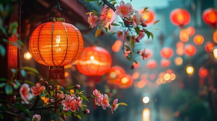 chinese lantern on a street