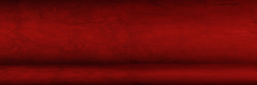 dark red cement texture background and studio room for show products