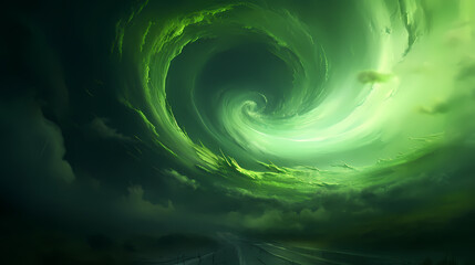 Powerful tornado, catastrophic natural phenomenon