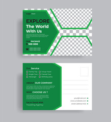modern and  professional business postcard design template.