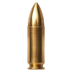a brass bullet isolated on transparent background