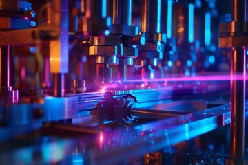 high tech cutting edge laser calibration machine in a laboratory 