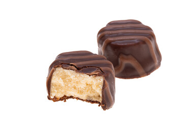 chocolate candies isolated