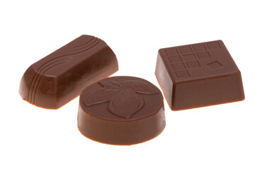 chocolate candies isolated
