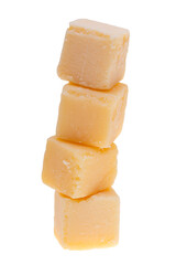 cheese cubes isolated
