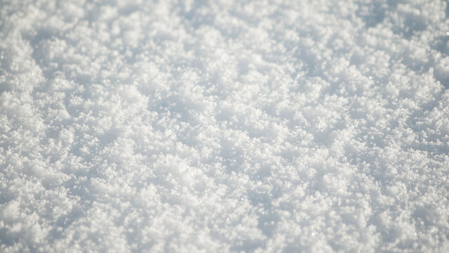 white background, photo shows snow close-up