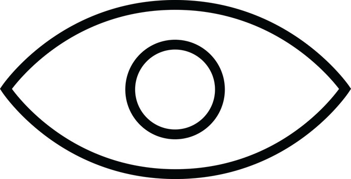 Eye Icon on transparent background, Vision, PNG