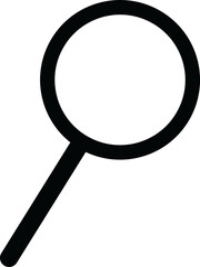 Magnifying glass isolated on a transparent background, vector magnifying glass icon, PNG