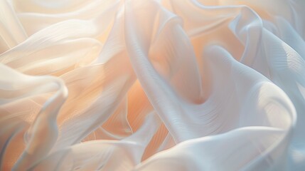 Elegant golden fabric with a silky texture, forming luxurious waves. Perfect for backgrounds or textile themes.