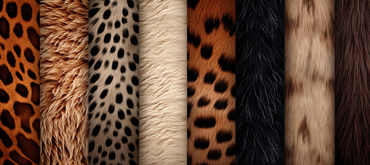 Wild animal skins textured wallpaper