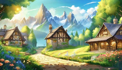 Naklejka premium fairytale cartoon