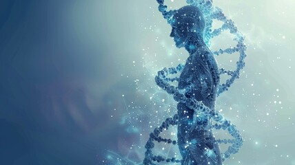 Abstract model of man of DNA molecule