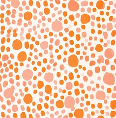 Orange brown polka dot fabric texture