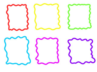 Fototapeta premium set of colorful text boxes with hand-drawn frames