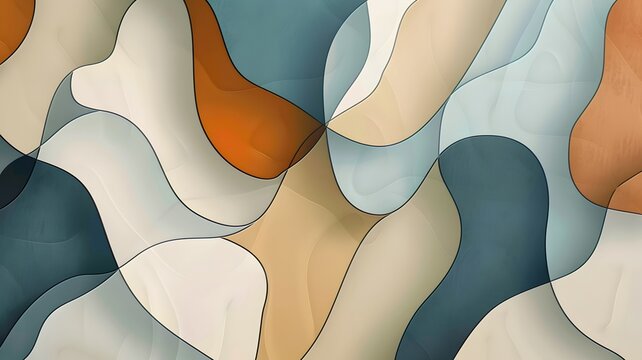 Padr&atilde;o abstrato com ondas suaves e cores harmoniosas