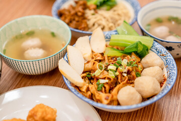 Set of Indonesian Chicken Noodles