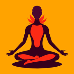 A yoga pose held in stillness