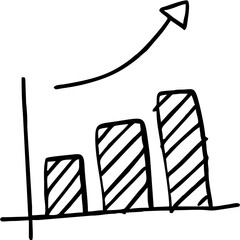 illustration of a graph with arrow