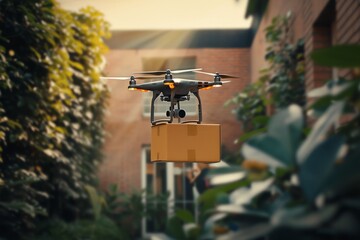 Smart package Drone Delivery scheduled parcel delivery. Box shipping urbanization risks parcel expedited parcel transportation. Logistic tech urbanization strategies mobility ai trends