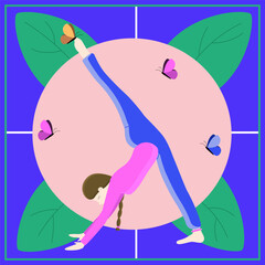 Girl doing stretching