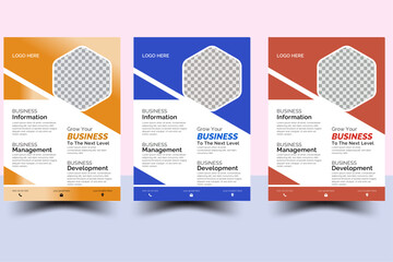  a bundle of 2 templates of different colors a4 flyer template, modern business flyer template, 
abstract business flyer and creative design, IT company flyer and editable vector template design 