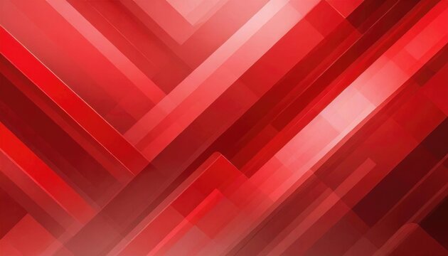 Abstract red geometric shapes with gradient and light effects on a dark background.