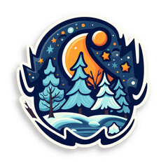 winter sticker сreated with Generative Ai