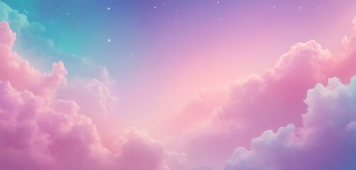 Fototapeta na wymiar Gradient color background image with a dreamy pastel galaxy theme
