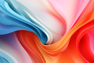 Fluid abstract art background with colorful wavy design