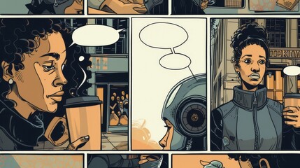 a page of a comic divided in frames