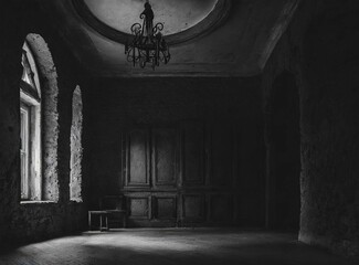 Old haunted abandoned dark mansion