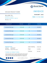 Modern and easy outstanding Invoice and bill pay tax receipt promotion paper modern elegant template