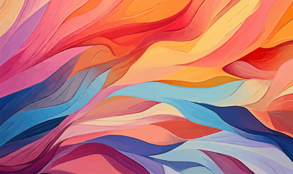 abstract shape painting, fabric wallpaper colorful artwork pattern illustration background