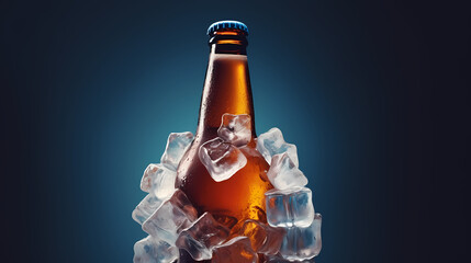 A glass of fresh and cold beer on the background - obrazy, fototapety, plakaty