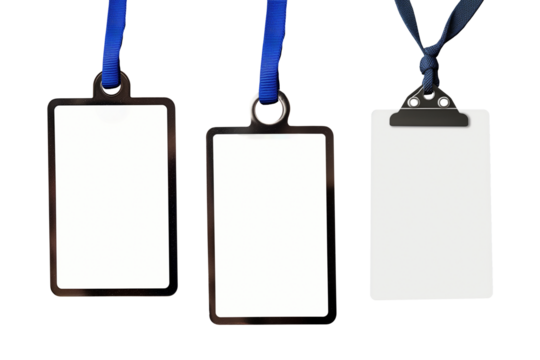 Name tags isolated on transparent or white background, png