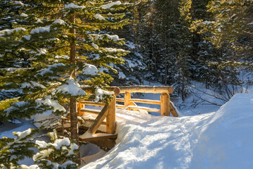 The Rocky Mountains in Winter. Rocky Mountain National Park in Colorado