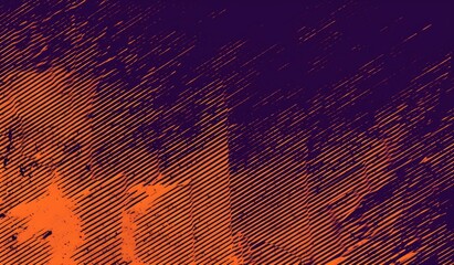 Purple and orange striped background, duotone background. synthwave gradient