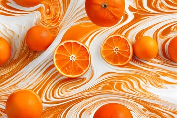 background with oranges