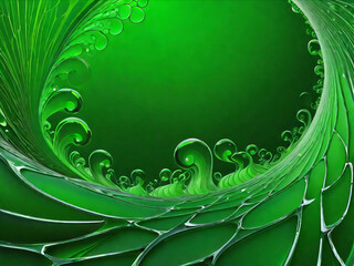 Splashing and drops abstract background. St. Patrick's day.